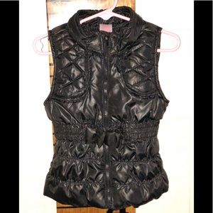 Black Puffer Vest - Girls 3T